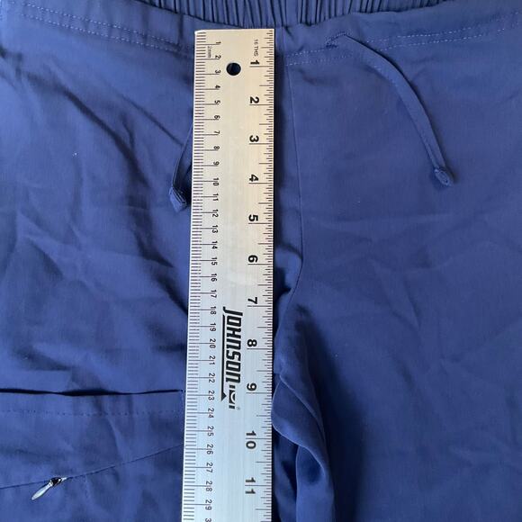 Jockey Women Scrub Pants size S (P) Full Length Straight Leg Elastic Waist Blue - Picture 5 of 12